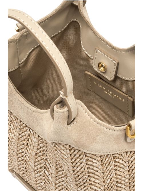 borsa donna dua piccola in rafia sabbia Gianni Chiarini | BS12338-COMM-PGLSPG211